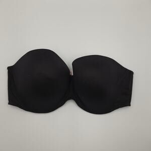 Body by Victoria's Secret Lined Strapless Bra in Black Size 38DDD
